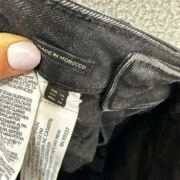 Massimo dutti jeans womens 2 black low rise skinny stretch minimalist basic - Picture 7 of 7